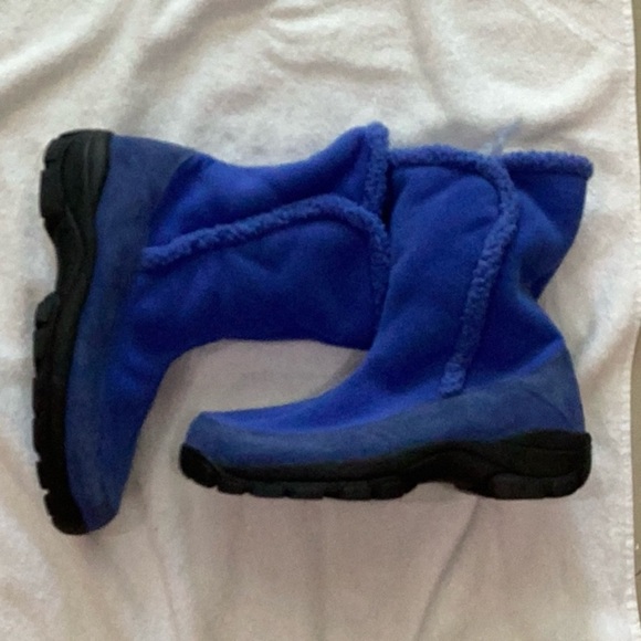 Women's Lands End pull on blue winter boots SZ 10 - Picture 5 of 5
